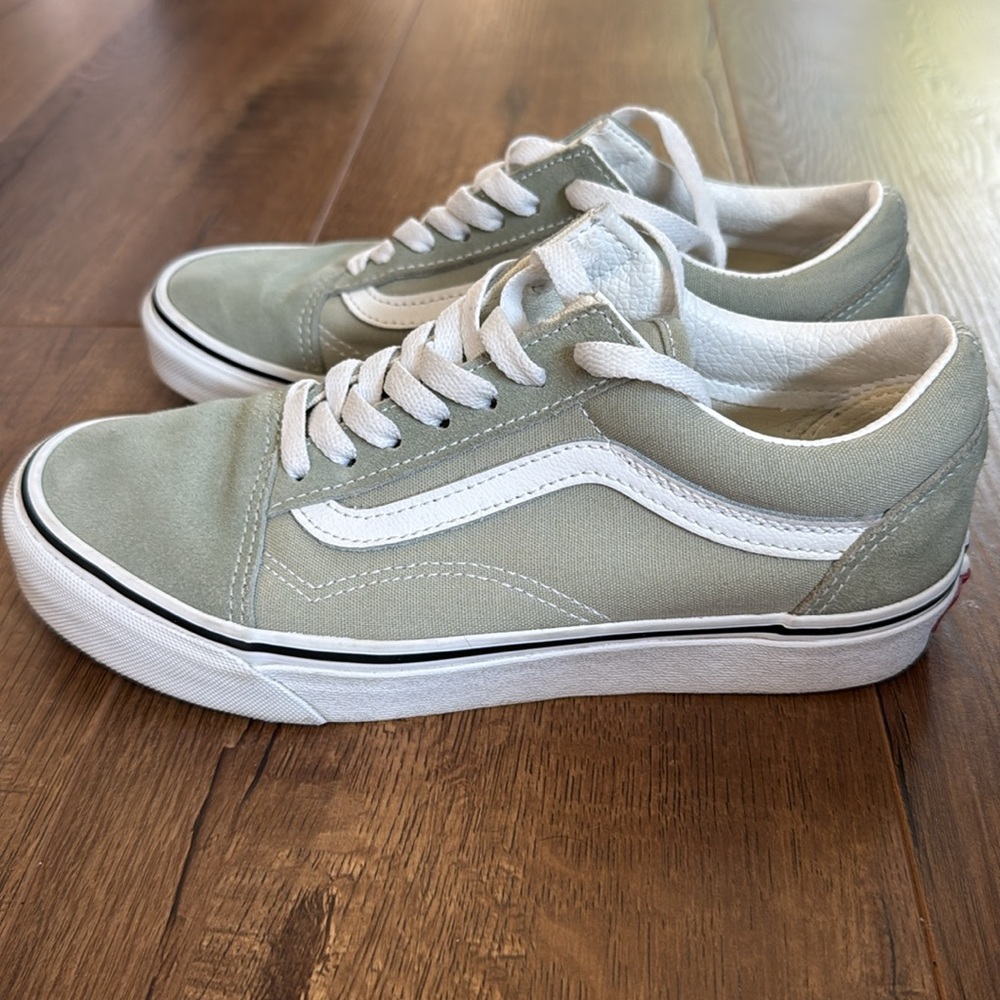 VANS- Light Green & White Sneakers